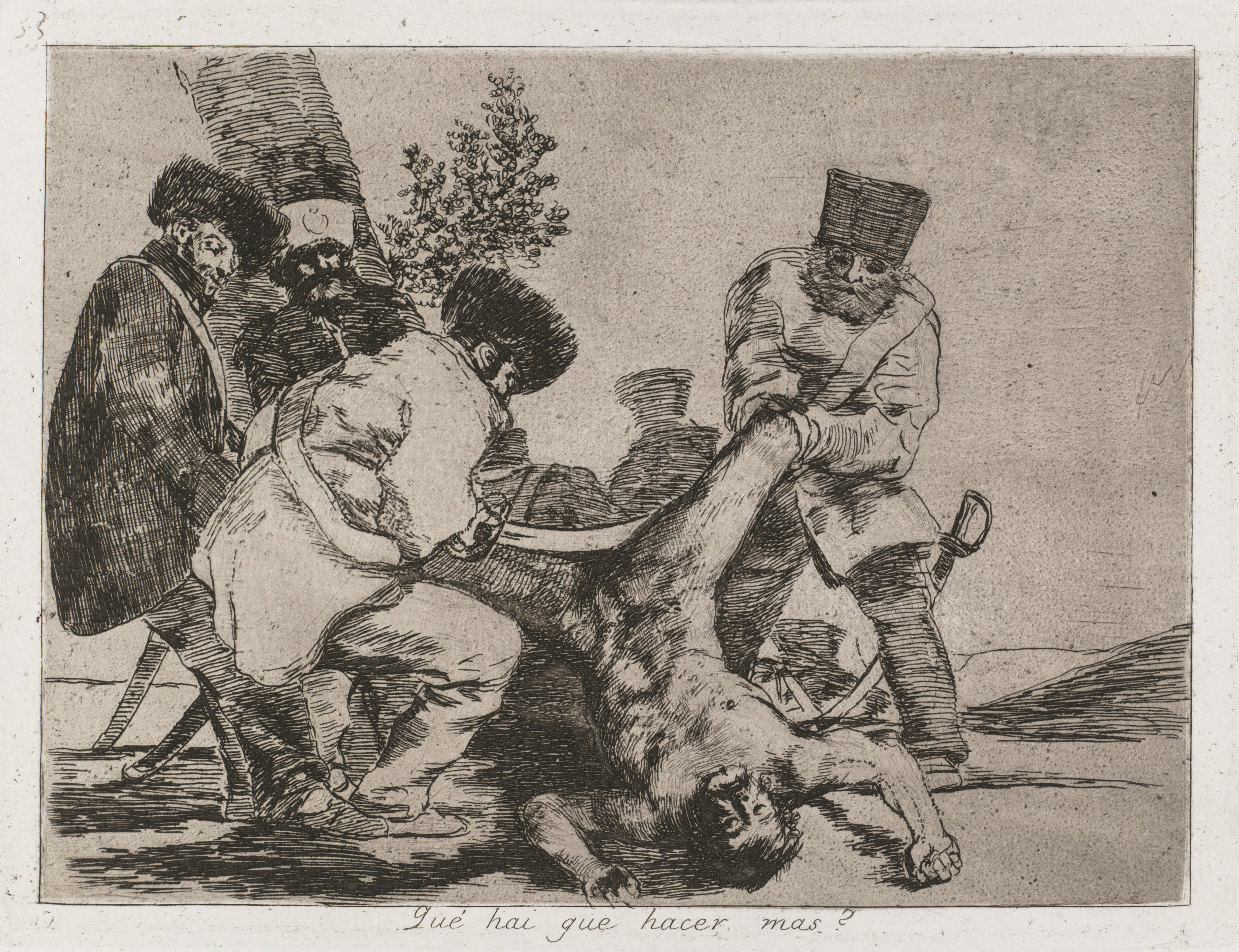 Francisco de Goya, Disasters of War: Pl. 33, What more can one do?