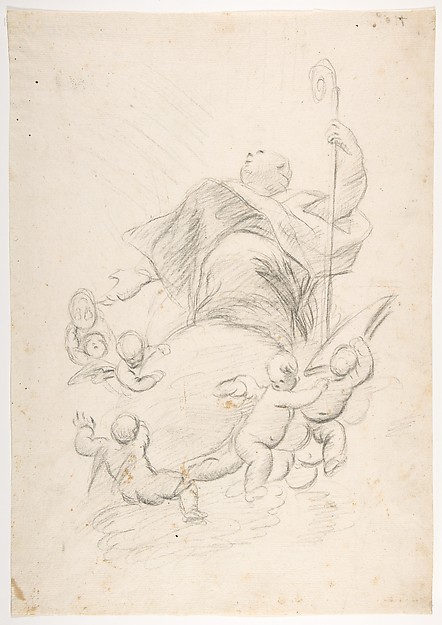 Luca Giordano, Ascension of a Bishop Saint