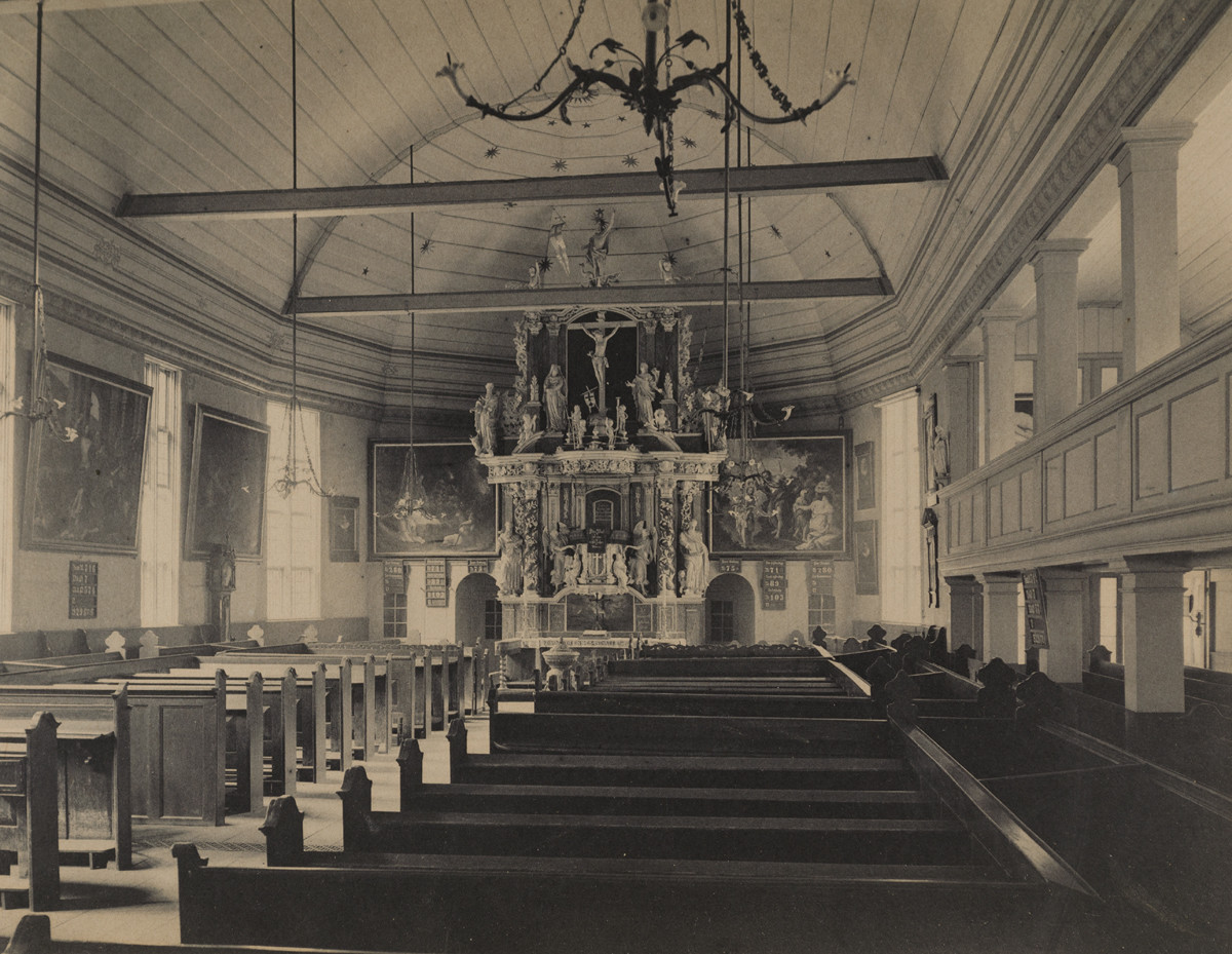 Wilhelm Weimar, Innenraum der alten Dreifaltigkeitskirche in Hamburg-Hamm