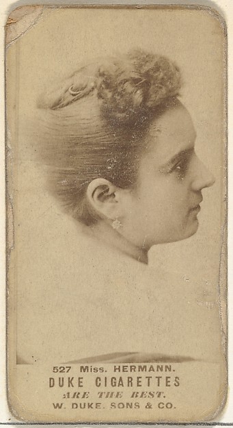 W. Duke, Sons & Co., Card Number 527, Miss Hermann, from the Actors and Actresses series (N145-7) issued by Duke Sons & Co. to promote Duke Cigarettes