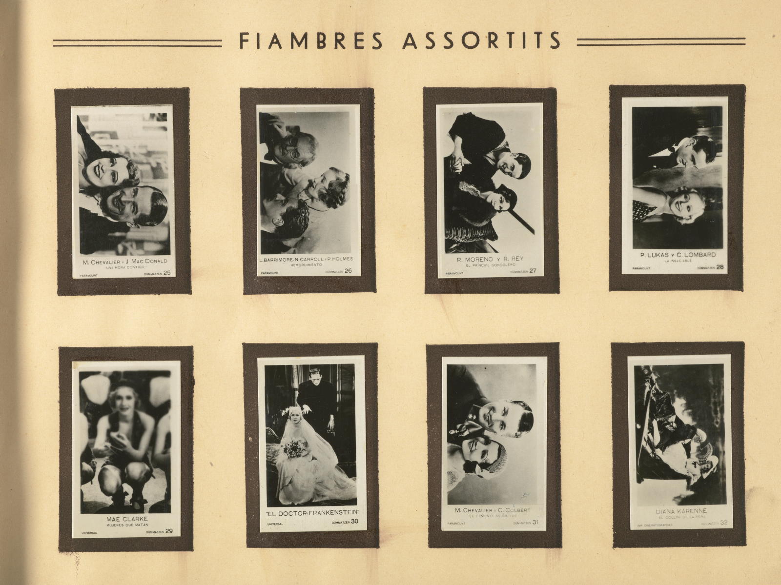 Desconegut, Film album, gift of the Colmado Mádico to its customers