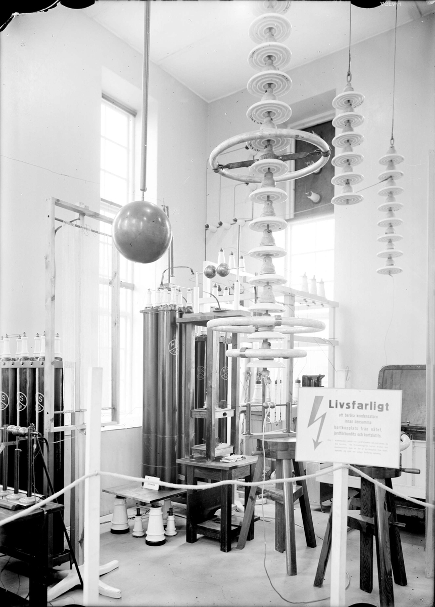Paul Sandberg, Institutet för högspänningsforskning, Husbyborg, Uppsala, interiör 1937
