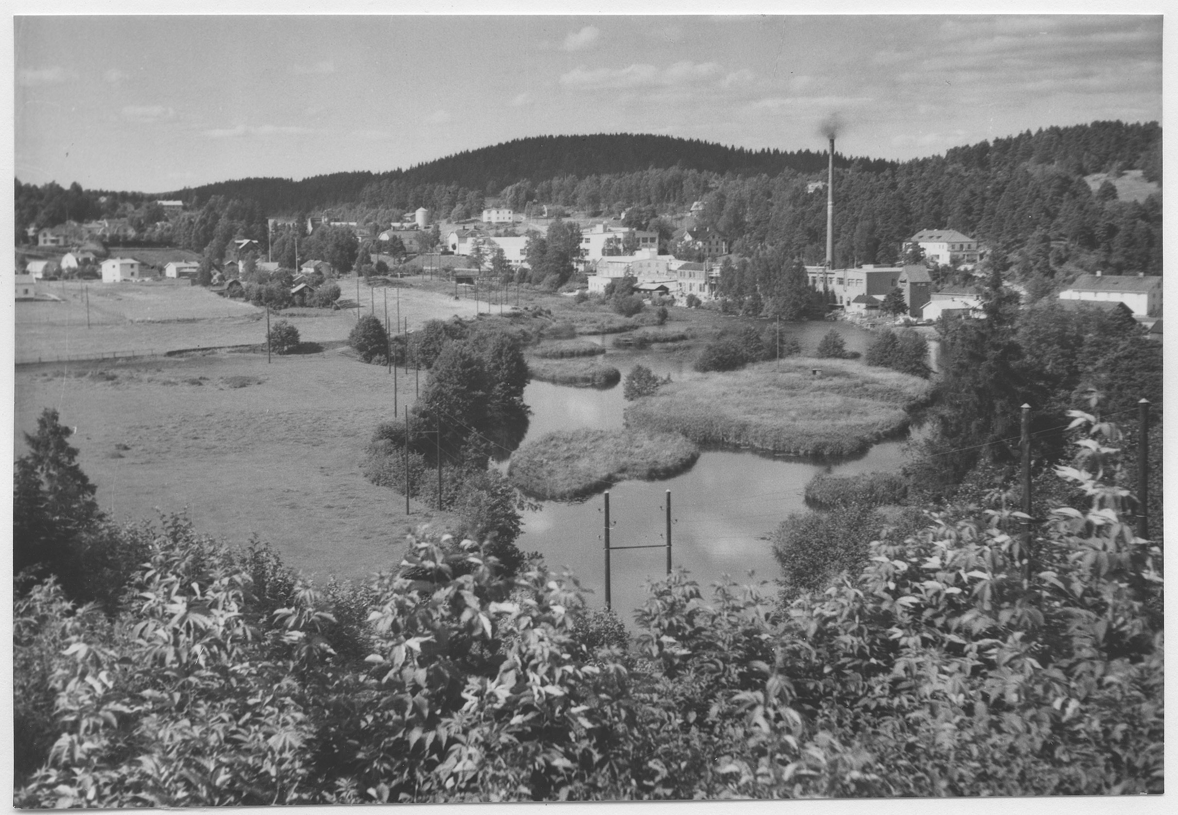 Mårten Sjöbeck, Kinna, utsikt över Viskan och industriområdet