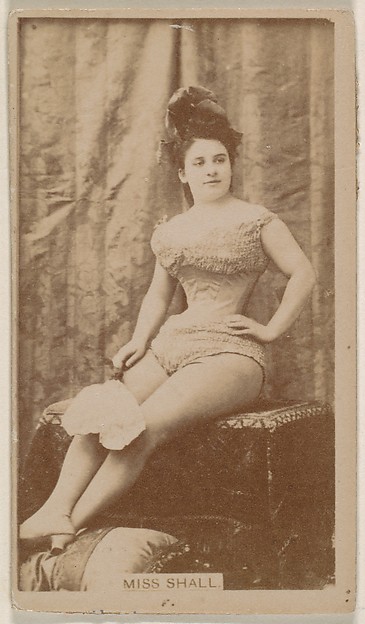 Kinney Brothers Tobacco Company, Miss Shall, from the Actresses series (N245) issued by Kinney Brothers to promote Sweet Caporal Cigarettes
