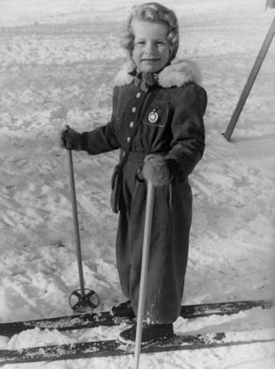 Anders Beer Wilse, Barn på ski.