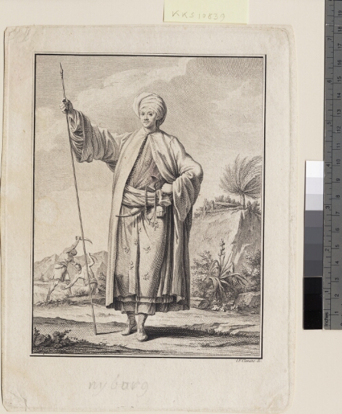 J.F. Clemens, Portræt af Carsten Niebuhr i arabisk klædedragt