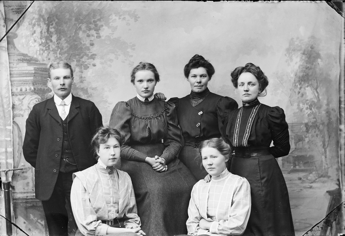 Skötsner-Edhlund, Ateljé Portrait - Five Women and a Man, Östhammar Uppland