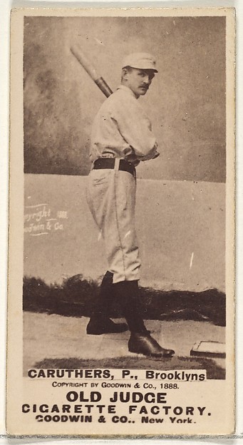 Goodwin & Company, Caruthers, Pitcher, Brooklyn, from the Old Judge series (N172) for Old Judge Cigarettes
