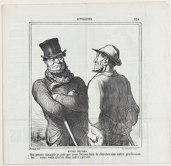 Honoré Daumier, Once more the horsemeat amateurs, from 'News of the day,' published in Le Charivari, April 10, 1865
