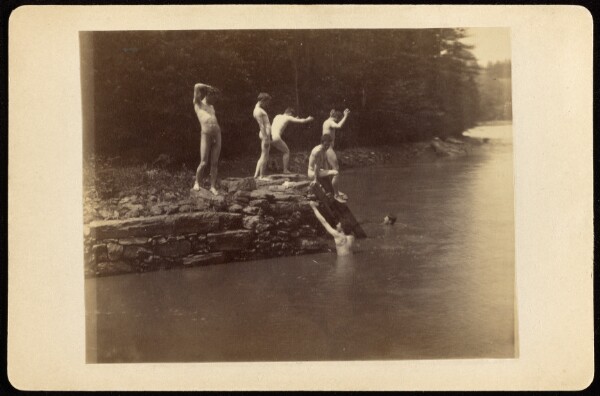 Thomas Eakins, [Male Figures at the Site of "Swimming"]