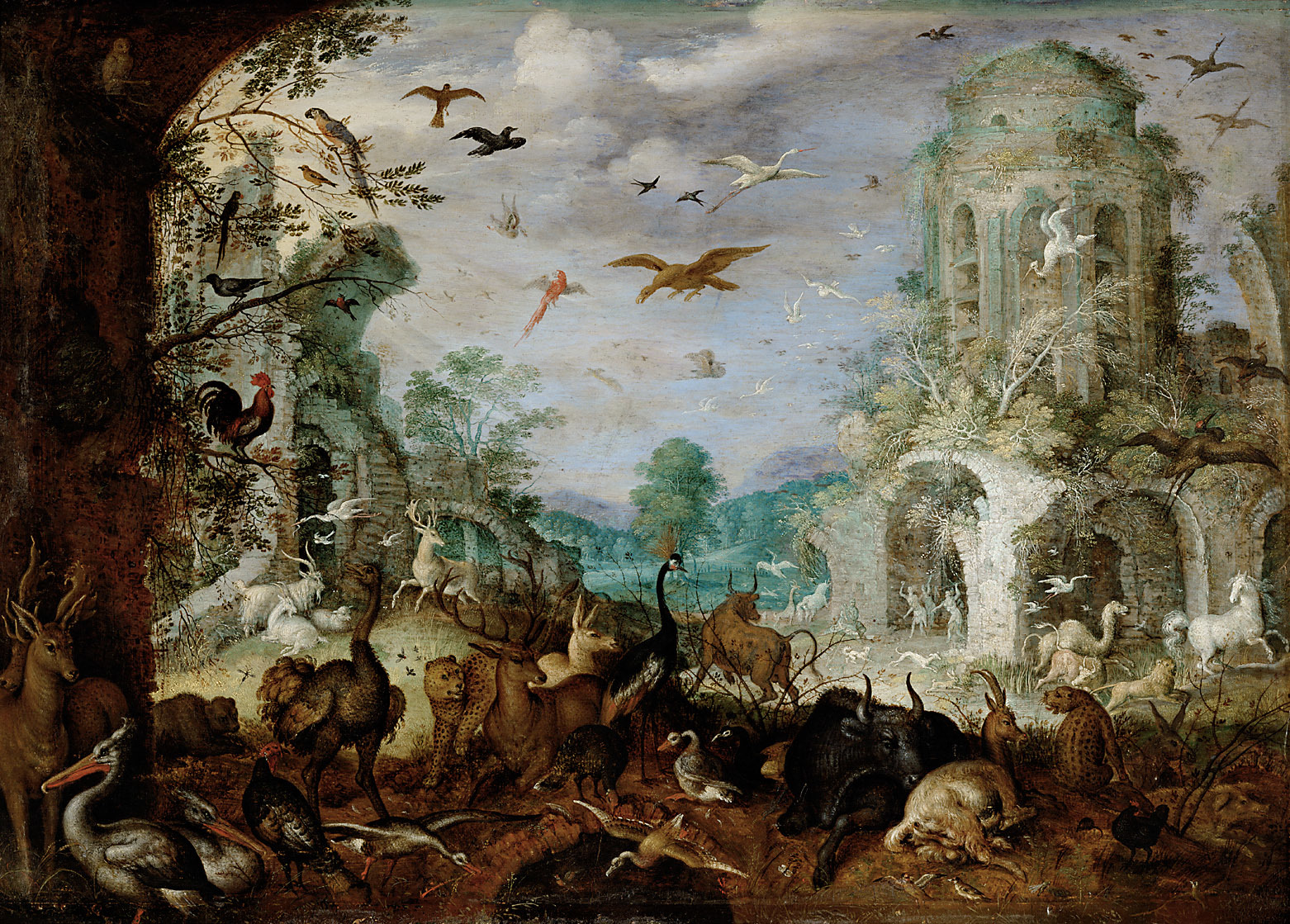 Roelant Savery, Landscape with Wild Beasts