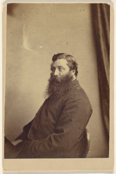 Unknown, [Unidentified man with long beard, in 3/4 profile, seated]