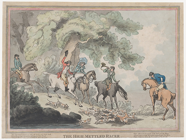 Thomas Rowlandson, The Hunter (from The Life of a Racehourse, or The High-Mettled Racer)