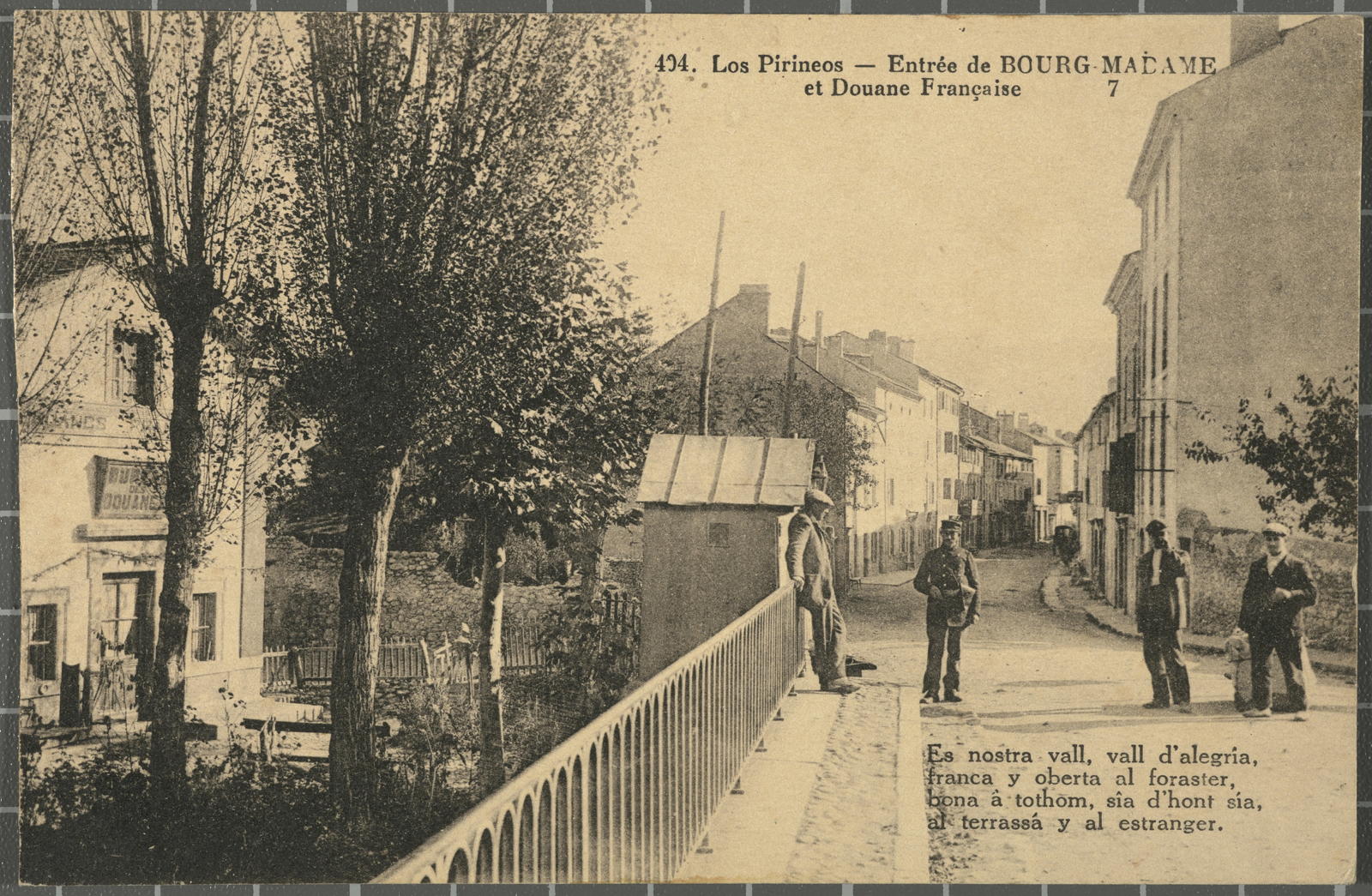 Desconegut, 404. Entrée de Bourg -Madame et Douane Française