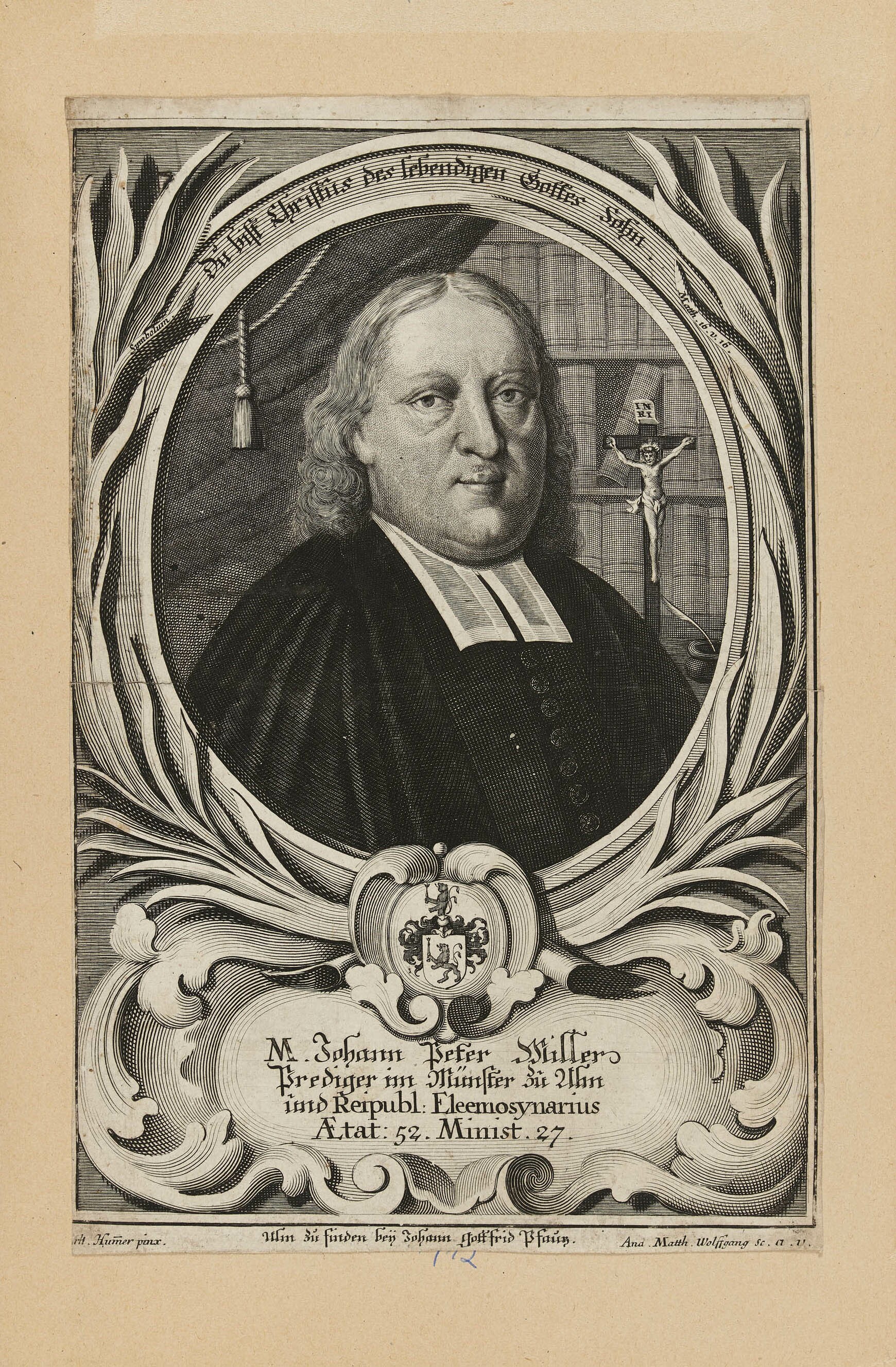 Andreas Matthäus Wolfgang, Bildnis Johann Peter Miller