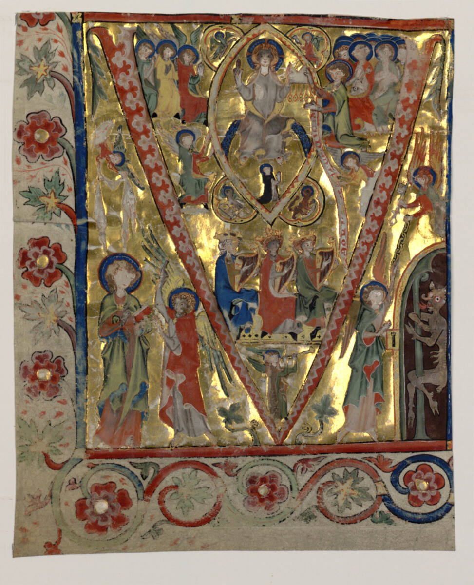 Anonym, Initiale V mit Christus in der Mandorla