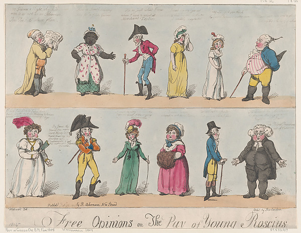 Thomas Rowlandson, Free Opinions on The Pay of Young Roscius