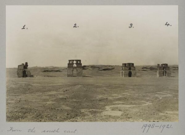 K.A.C. Creswell, General view from the southeast on the mausoleums of the Saba' Banat , Cairo