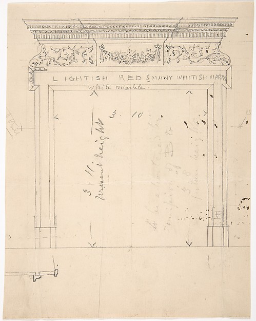 Anonymous, British, 19th century, Design for a Fireplace