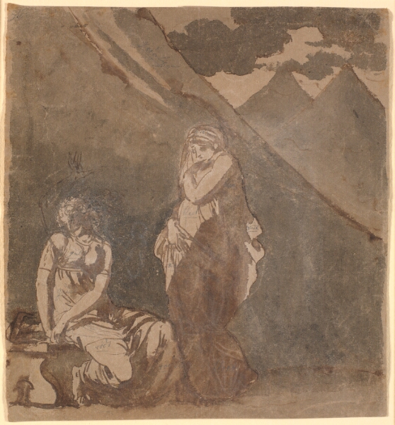 Nicolai Abildgaard, Scene fra Voltaires "Le triumvirat", formodentlig 1.akt, 1.scene