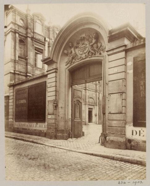 Atget, Jean-Eugène-Auguste, Gateway, Hotel Lamoignon, Paris, France