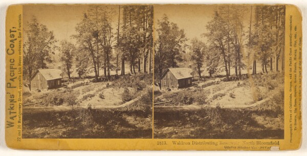 Carleton Watkins, Waldron Distributing Reservoir, North Bloomfield Gravel Mining Co., Nevada Co.