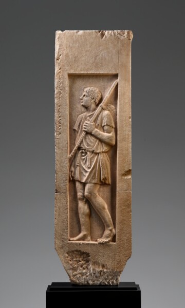 Unknown, Side Panel of a Grave Naiskos with the Relief of a Young Hunter