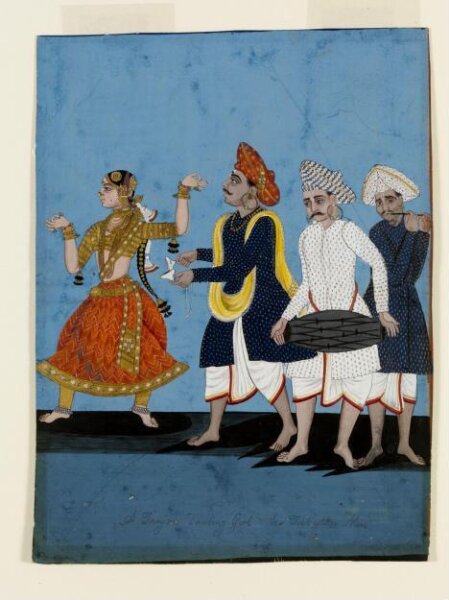 Unknown, A dancing- girl with three musicians