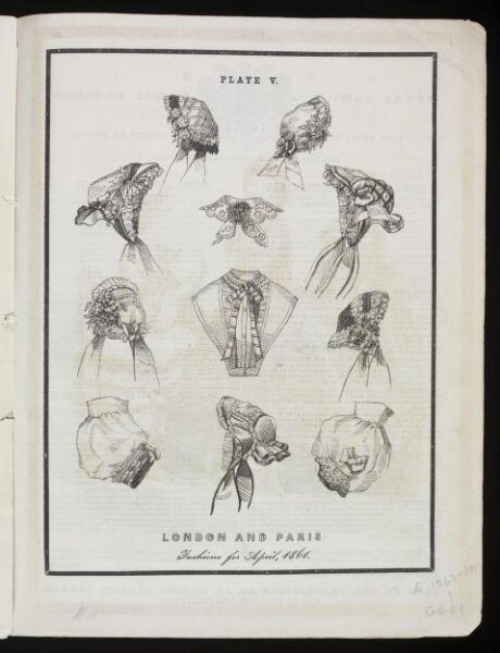 Unknown, London and Paris Fashions for April 1861