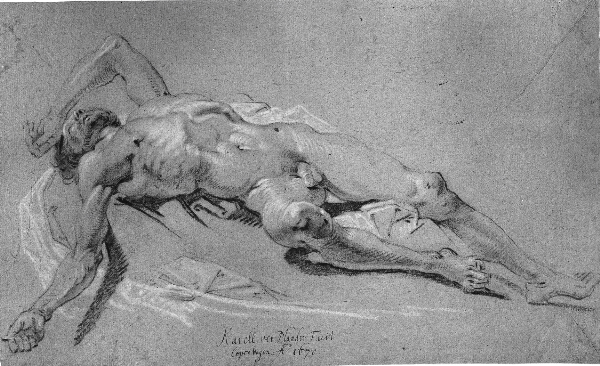 Karel van Mander III, Liggende mandlig model