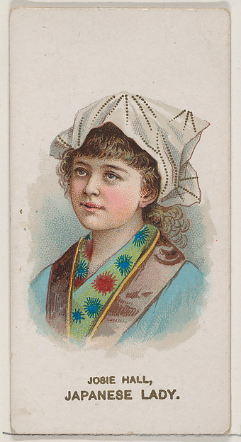 W. Duke, Sons & Co., Josie Hall in Costume of Japanese Lady, from the set Actors and Actresses, Second Series (N71) for Duke brand cigarettes