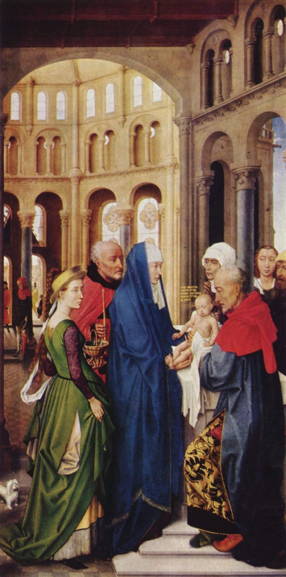 Rogier van der Weyden, Columba-Altar: Darbringung im Tempel