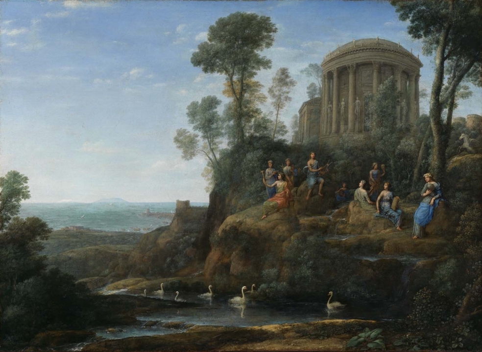 Claude Lorrain, Apollo and the Muses on Mount Helicon