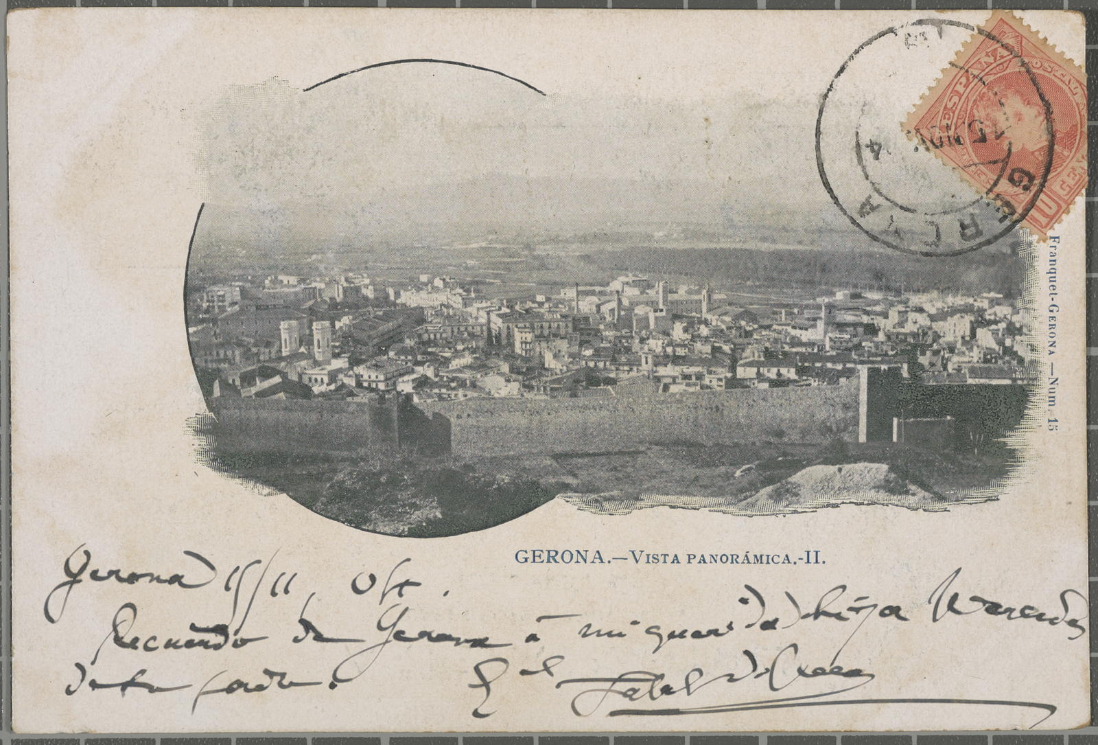 Desconegut, Gerona.- Panoramic view.-II. -Gerona-No.15