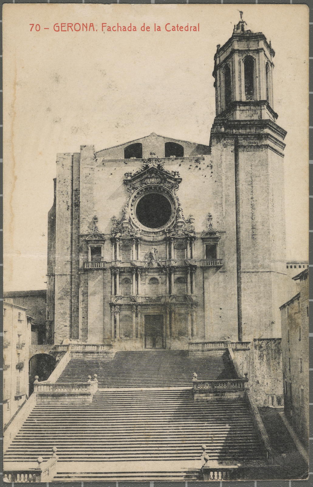 Desconegut, 70 - Gerona. Fachada de la Catedral