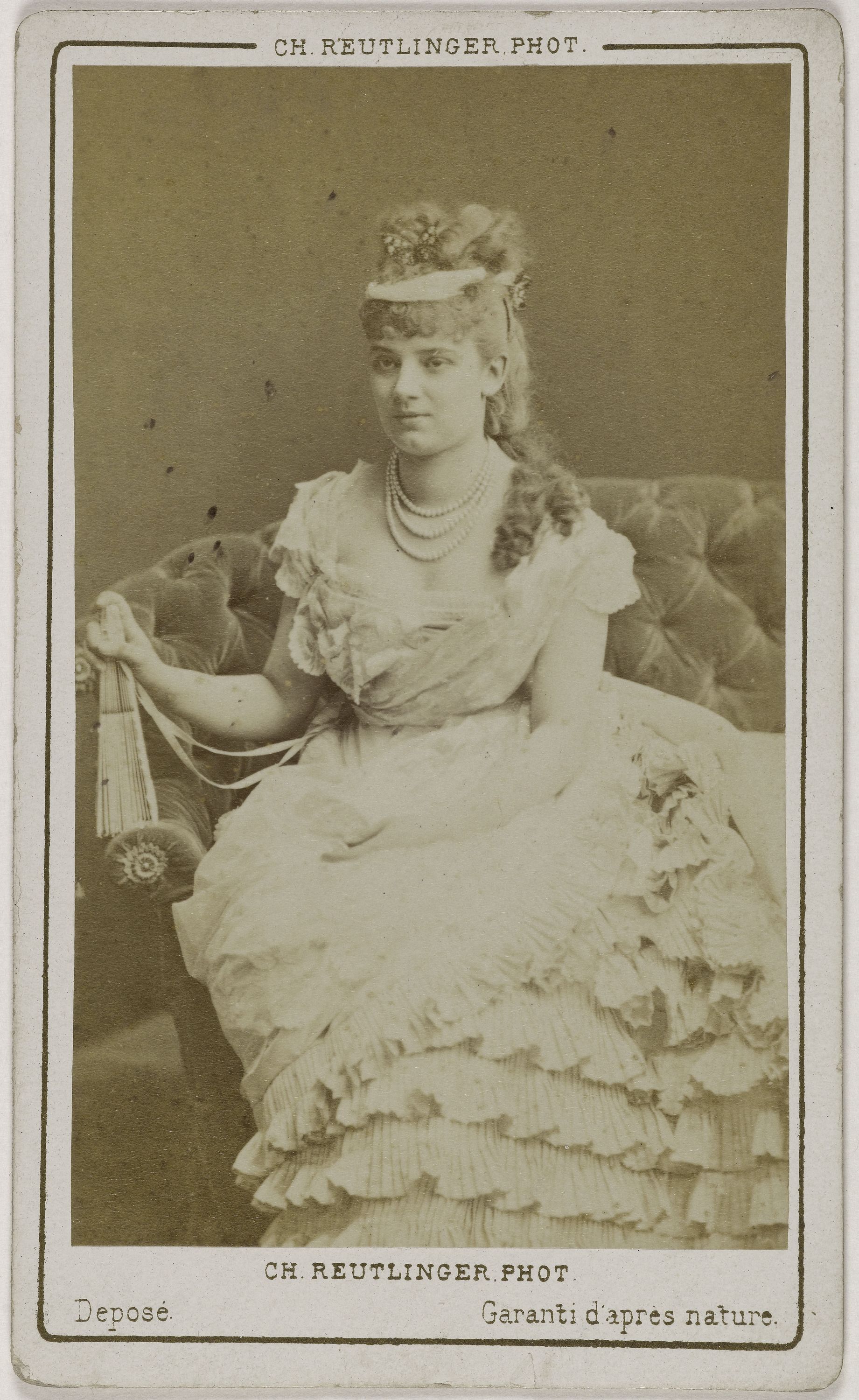 Charles Reutlinger, Portrait de Sophie Croizette (épouse du banquier américain Jacques Stern) (1847-1901), (actrice à la Comédie française)