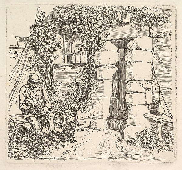 Johann Christoph Erhard, The Old Man and his Pomeranian Dog