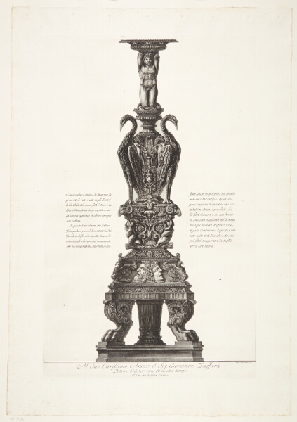 Giovanni Battista Piranesi, Kandelaber af marmor fundet i Hadrians Villa, Tivoli