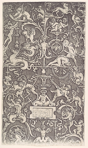Agostino Veneziano (Agostino dei Musi), Ornamental Panel