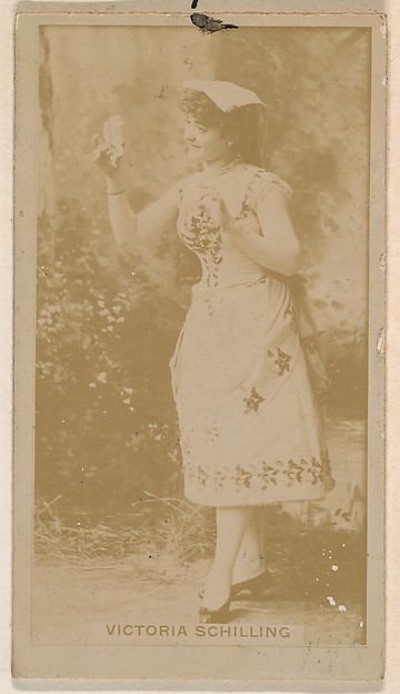 Kinney Brothers Tobacco Company, Victoria Schilling, from the Actresses series (N245) issued by Kinney Brothers to promote Sweet Caporal Cigarettes