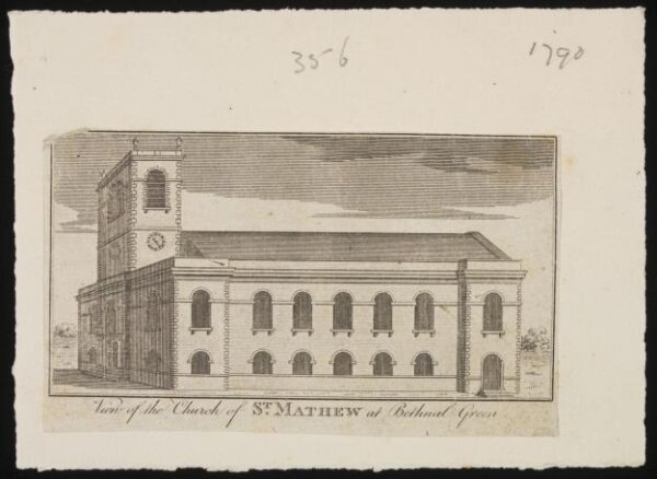 Unknown, View of the Church of St. Mathew at Bethnal Green
