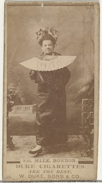 W. Duke, Sons & Co., Card Number 236, Mlle. Bonbon, from the Actors and Actresses series (N145-7) issued by Duke Sons & Co. to promote Duke Cigarettes