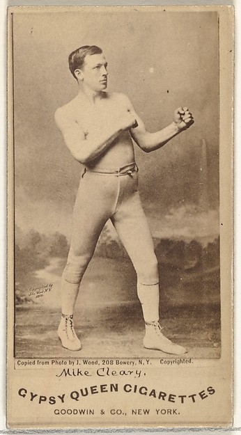 Goodwin & Company, Mike Cleary, from the Celebrities and Prizefighters series (N174) for Gypsy Queen Cigarettes