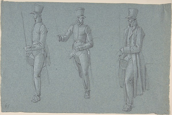 Wilhelm von Kobell, Three studies on a man on a saddle