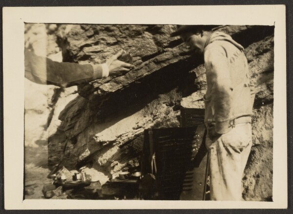 Louis Fleckenstein, [Men at Camp Site]