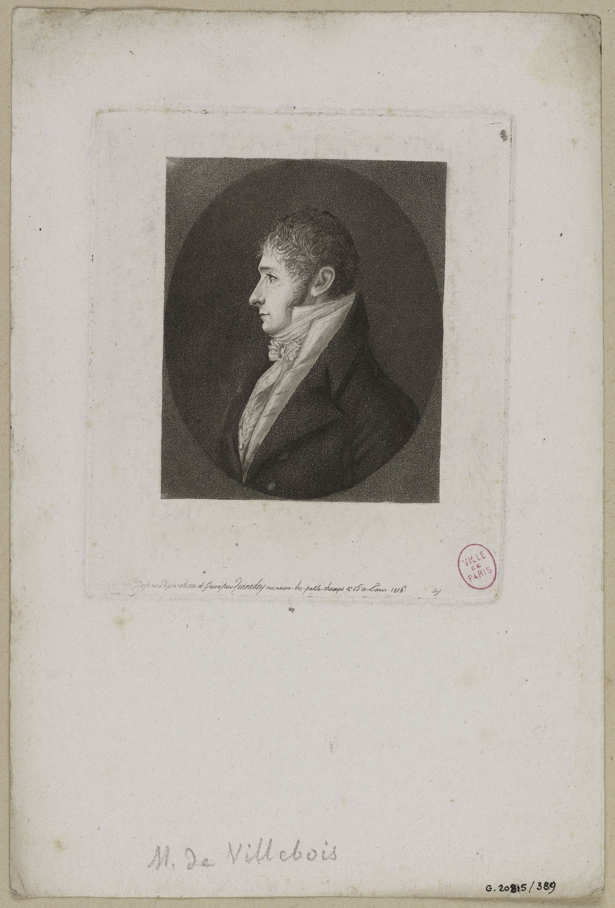 Edmé Quenedey, Portrait de Monsieur de Villebois