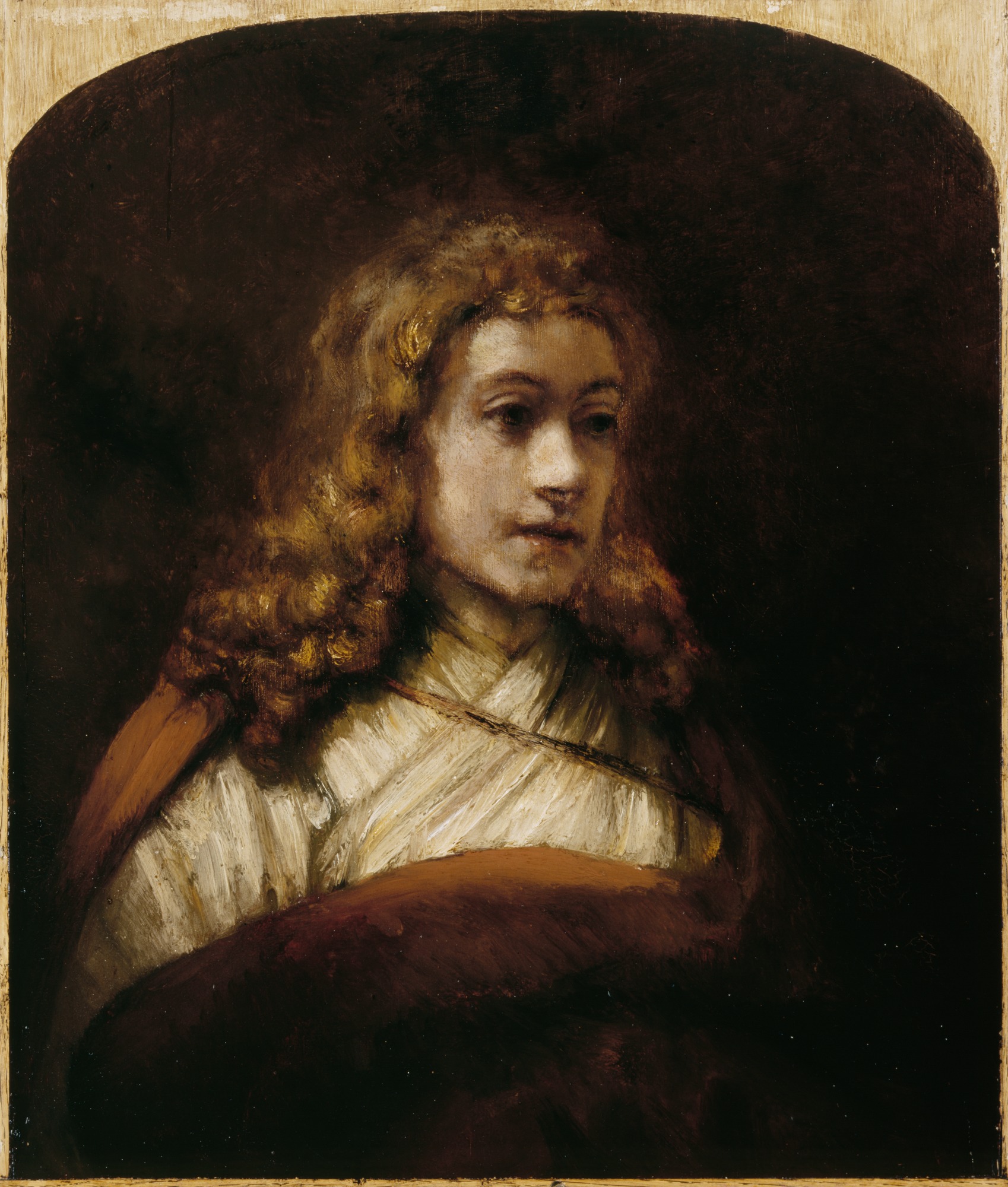 Rembrandt, Titus Posing for a Study of an Angel