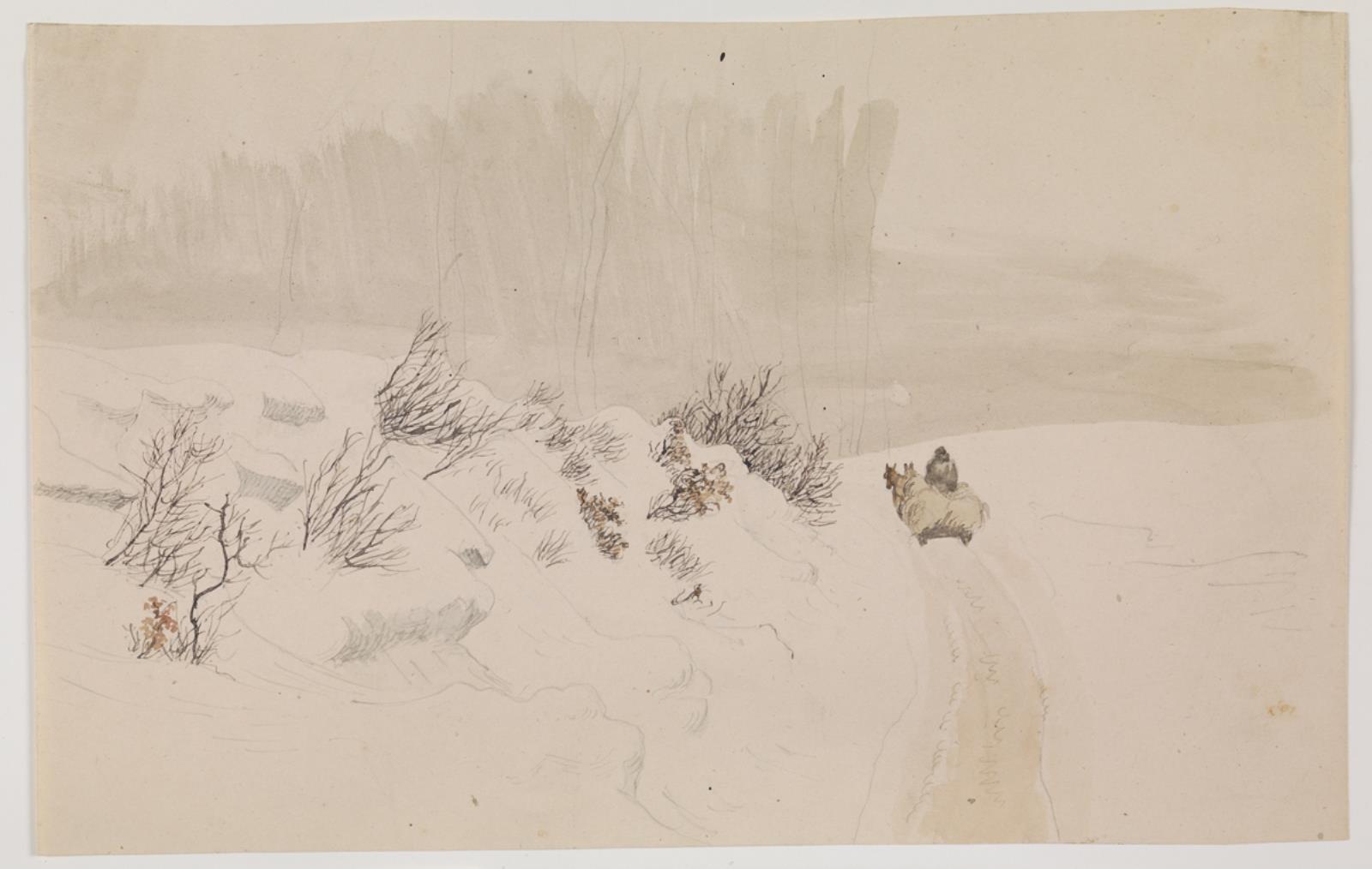 Vilhelm Kyhn, Vinterlandskab med slæde