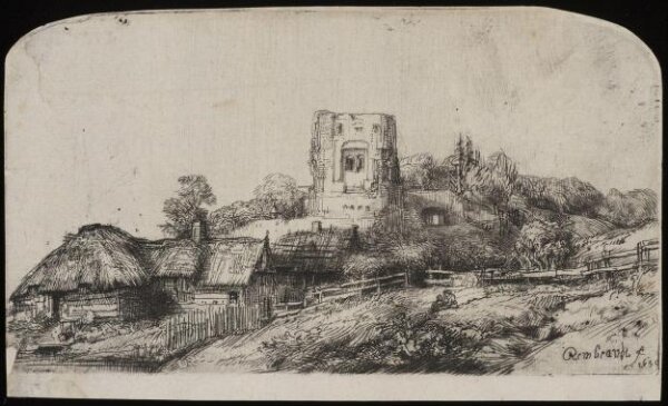 Rembrandt van Rijn, Landscape with a square tower