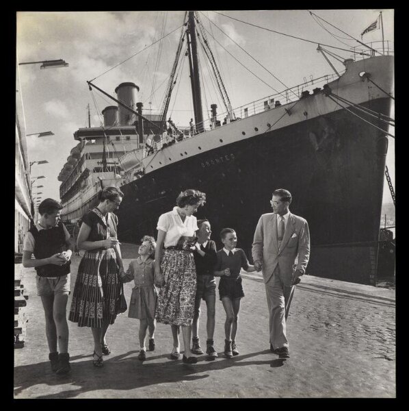 Hardy, Bert, Five children stow away, sail 10,000 miles, to each A MOTHER'S ARMS